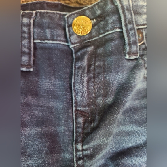 True Religion unisex Slim/skinny straight leg jeans sz12 dark blue - Picture 7 of 7